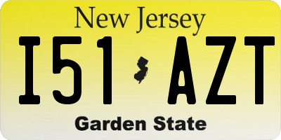 NJ license plate I51AZT