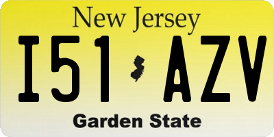NJ license plate I51AZV