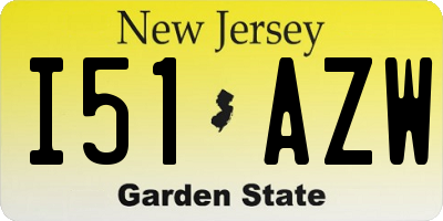 NJ license plate I51AZW
