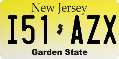 NJ license plate I51AZX