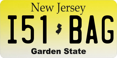 NJ license plate I51BAG
