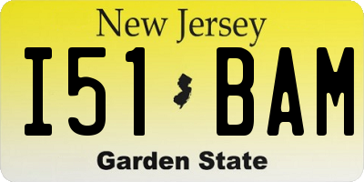 NJ license plate I51BAM