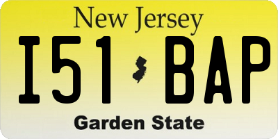 NJ license plate I51BAP