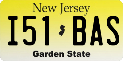 NJ license plate I51BAS