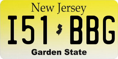 NJ license plate I51BBG
