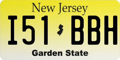 NJ license plate I51BBH