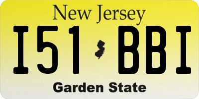 NJ license plate I51BBI