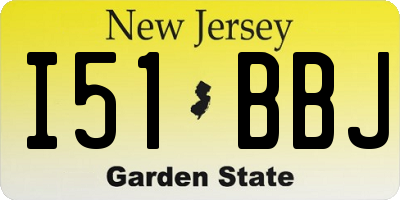 NJ license plate I51BBJ