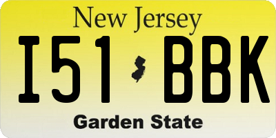 NJ license plate I51BBK