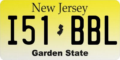 NJ license plate I51BBL