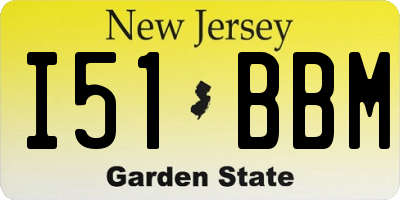 NJ license plate I51BBM