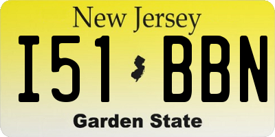 NJ license plate I51BBN