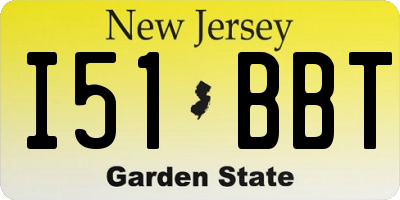 NJ license plate I51BBT