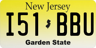NJ license plate I51BBU