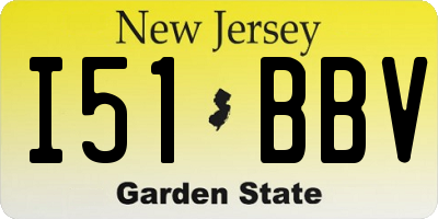 NJ license plate I51BBV