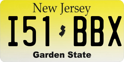 NJ license plate I51BBX
