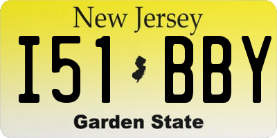NJ license plate I51BBY