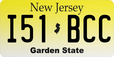 NJ license plate I51BCC