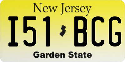 NJ license plate I51BCG