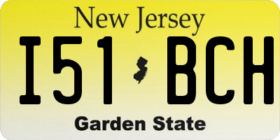 NJ license plate I51BCH