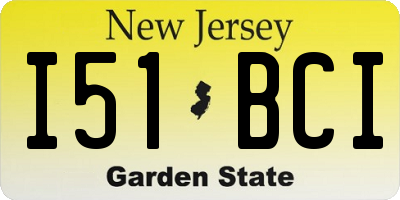 NJ license plate I51BCI