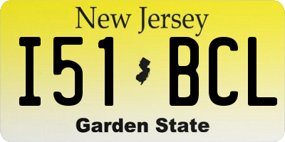 NJ license plate I51BCL