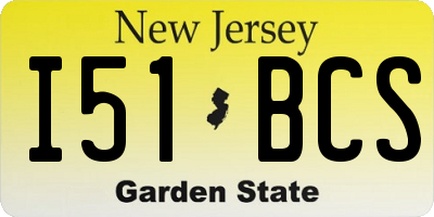 NJ license plate I51BCS