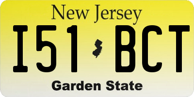 NJ license plate I51BCT