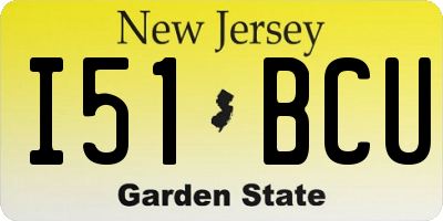 NJ license plate I51BCU