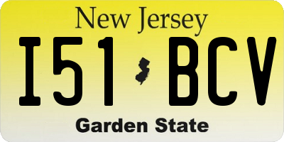 NJ license plate I51BCV