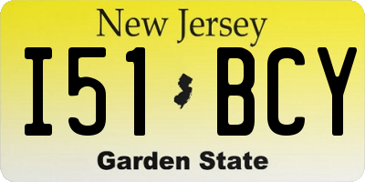 NJ license plate I51BCY