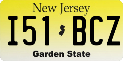 NJ license plate I51BCZ