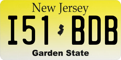 NJ license plate I51BDB