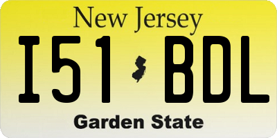 NJ license plate I51BDL