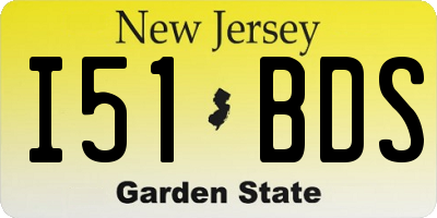 NJ license plate I51BDS