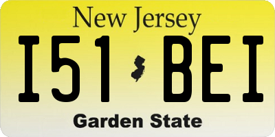 NJ license plate I51BEI
