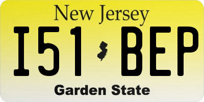 NJ license plate I51BEP