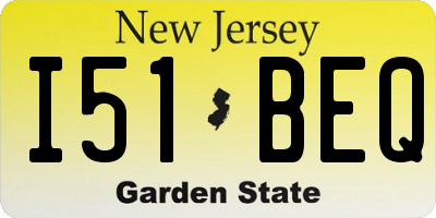 NJ license plate I51BEQ