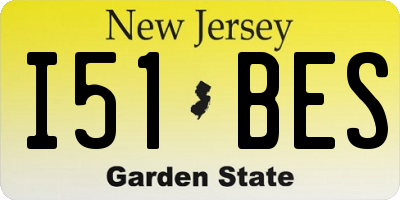 NJ license plate I51BES