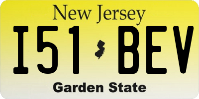 NJ license plate I51BEV