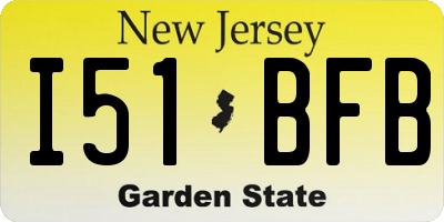 NJ license plate I51BFB