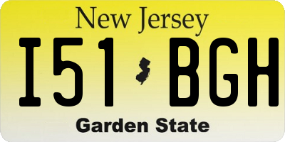 NJ license plate I51BGH