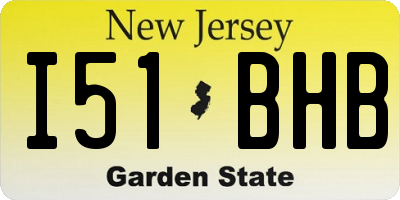 NJ license plate I51BHB