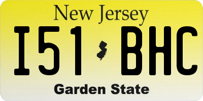 NJ license plate I51BHC