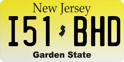 NJ license plate I51BHD