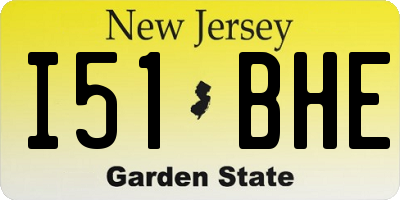 NJ license plate I51BHE