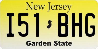 NJ license plate I51BHG