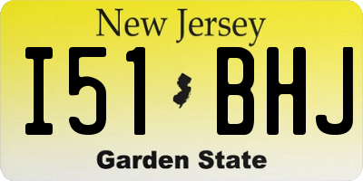 NJ license plate I51BHJ