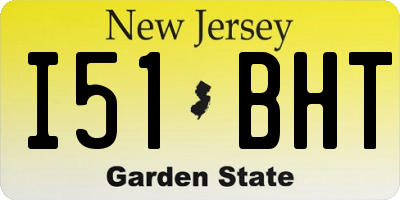 NJ license plate I51BHT
