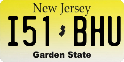 NJ license plate I51BHU